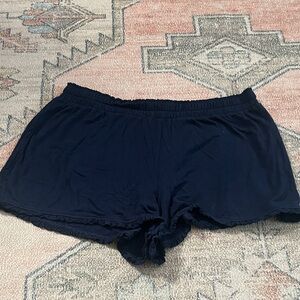 Soma Navy Lightweight Sleep Shorts with ruffle hem